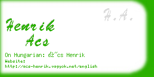 henrik acs business card